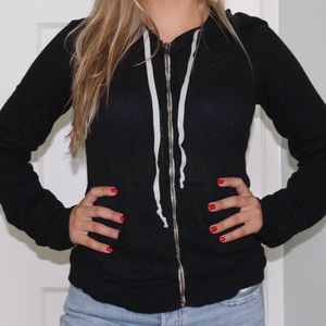 Brandy Melville knit zip up hoodie